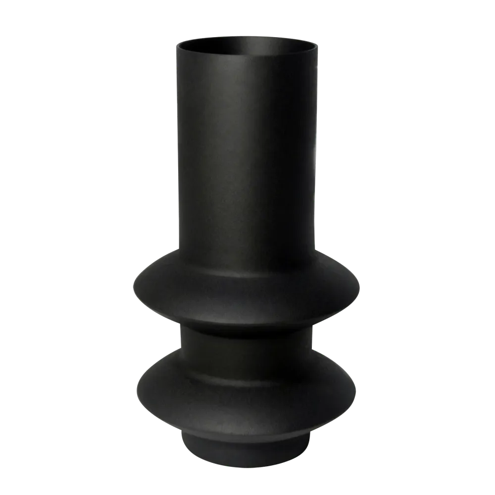 LaLe Living Vase Semra Schwarz, 11 x 19,5 cm