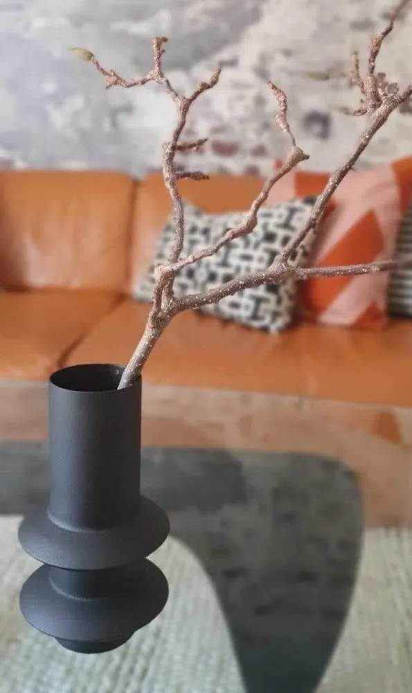 LaLe Living Vase Semra Schwarz, 11 x 19,5 cm