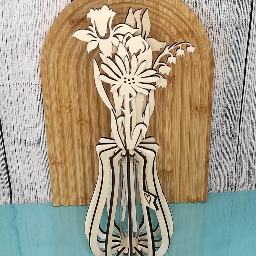 Laserdatei Frühlingsboten Vase