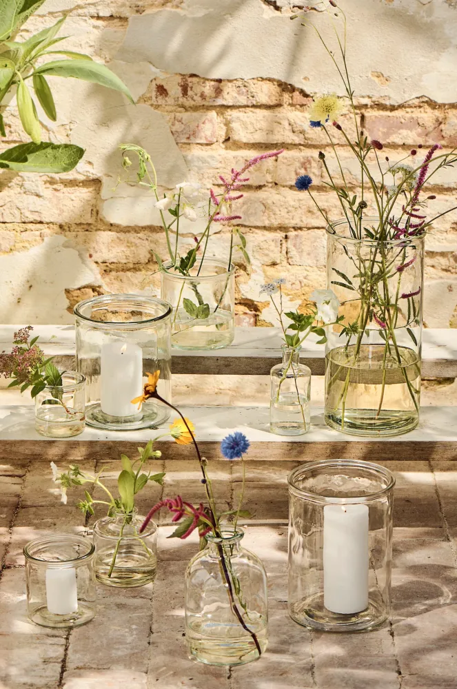 Ib Laursen / Vase Hannah klares zylindrisches Glas H: 20 Ø: 14,5