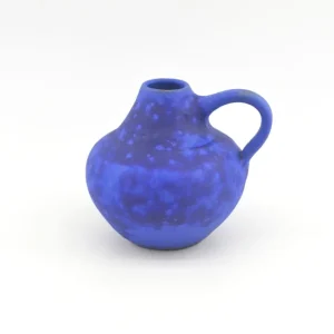 Mid-Century Hartwig Heyne Keramik WGP Fat-Lava Vase 1960s Blue Lava Design