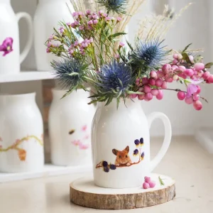 Milchkännchen/Vase "Kleine Brombeermaus"