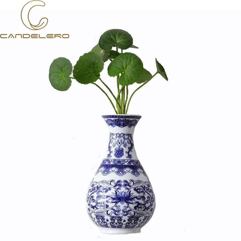 Mini Blume Vase Keramik Blau Und Weiß Vase Wohnkultur Wohnzimmer Dekoration Tisch Schreibtisch Kunst Chinesische Emaille V...