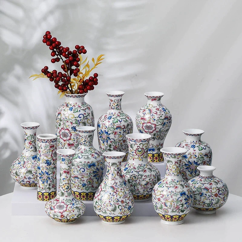 Mini Blume Vase Keramik Blau Und Weiß Vase Wohnkultur Wohnzimmer Dekoration Tisch Schreibtisch Kunst Chinesische Emaille V...