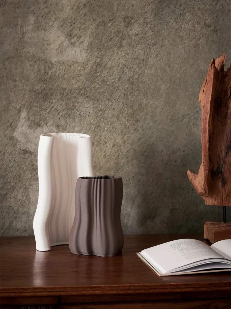 Moire Vase - Small - Anthracite