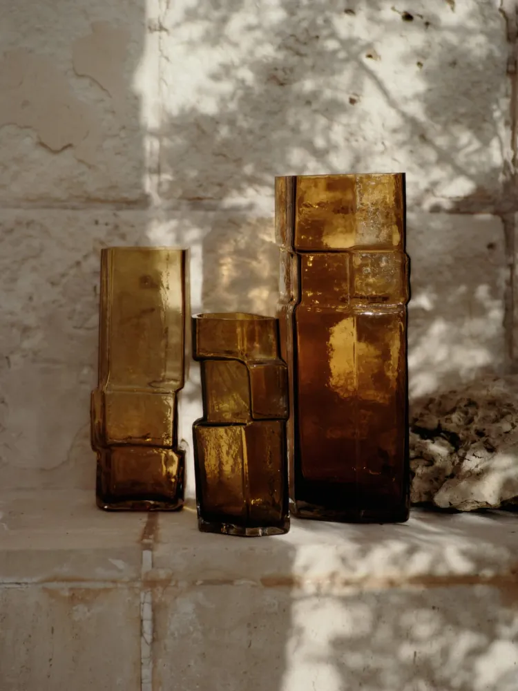 Muro Vase - Large - Recycled Amber