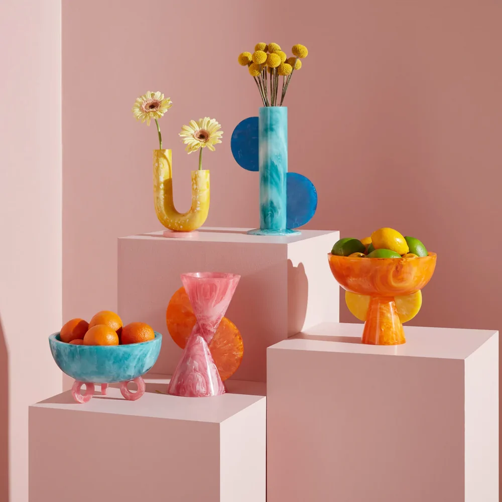 MUSTIQUE CYLINDER VASE türkis-blau