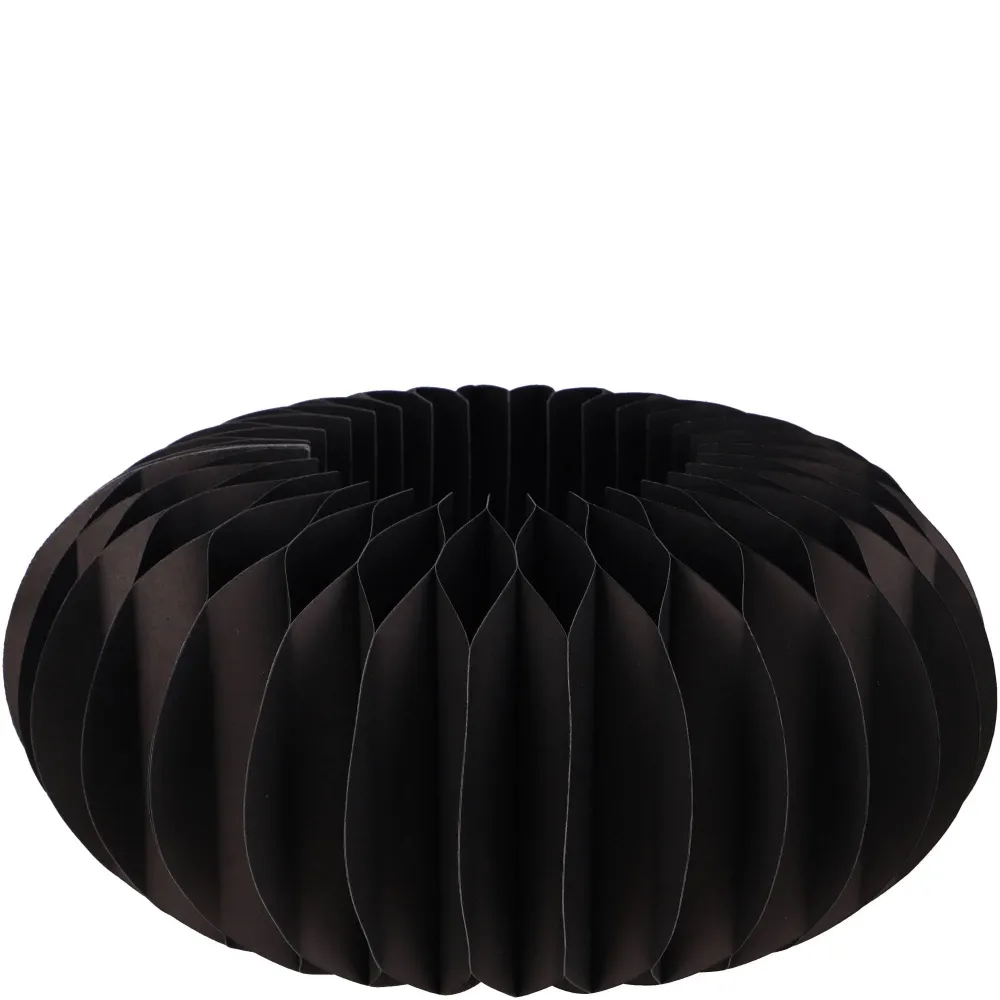 Papier Sockel „Dacia“ schwarz Ø28 cm – modernes Deko Podest für Vase & Wohnaccessoires