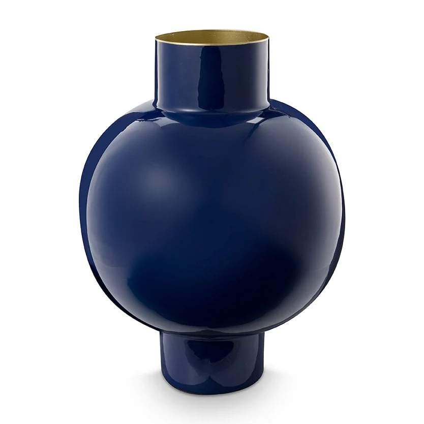 Pip Studio – Vase aus Metall, groß, Königsblau, 31,5 x 42 cm