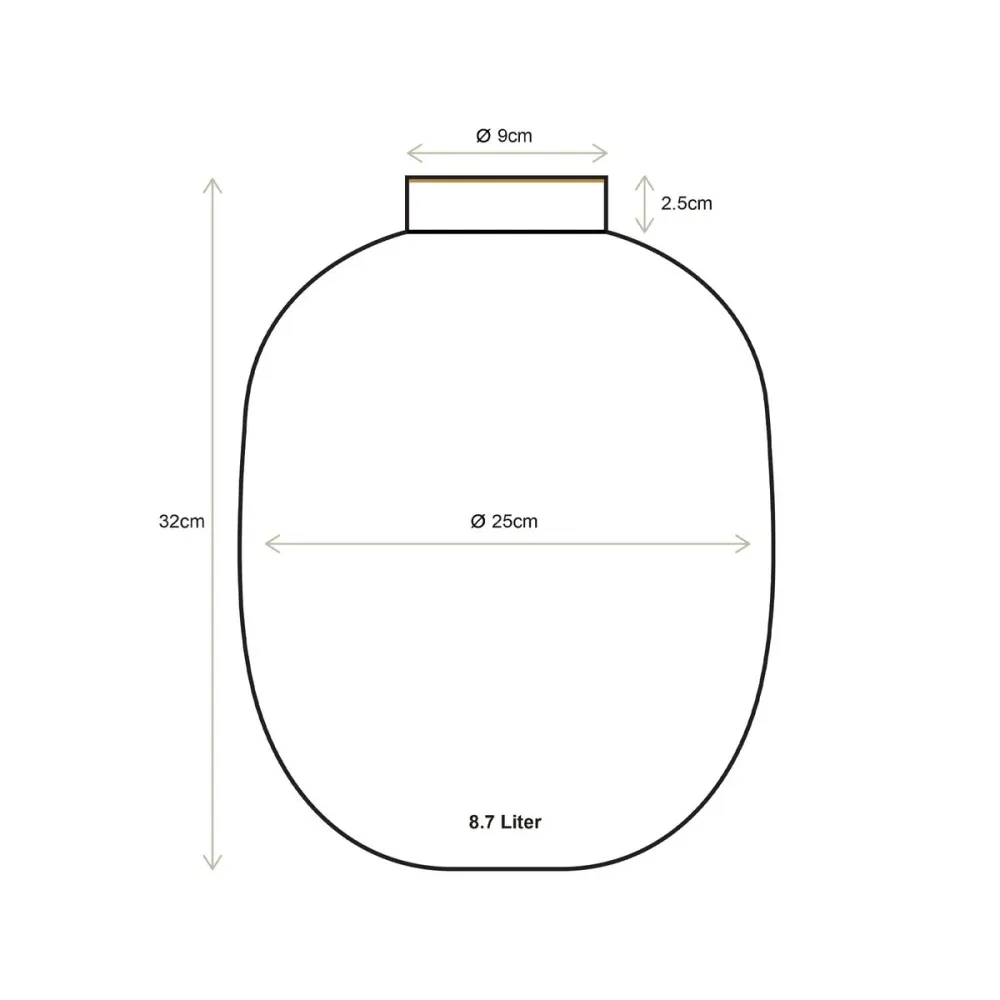 Pip Studio - Vase Metall Ocker 32cm