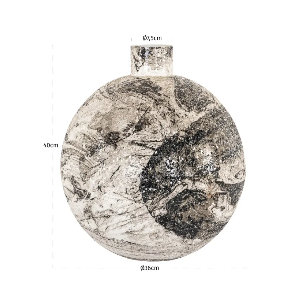 Richmond Interiors Vase Delisha | Schwarz-Weiß