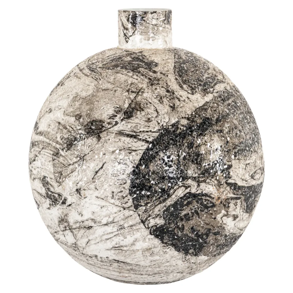 Richmond Interiors Vase Delisha | Schwarz-Weiß