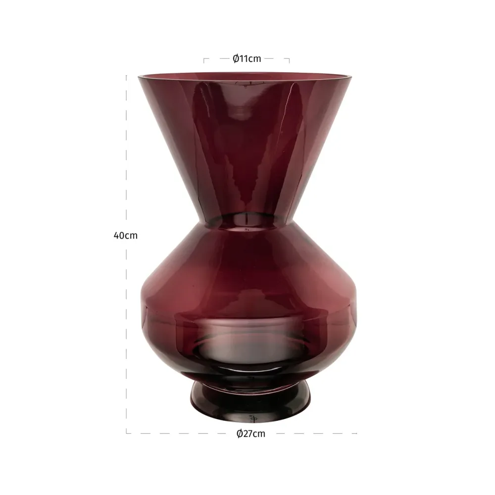 Richmond Interiors Vase Veya | Burgunder