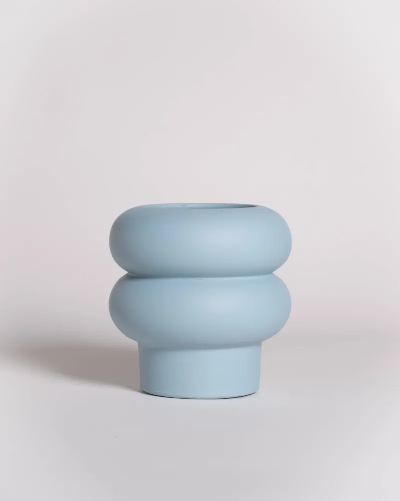 Ripple Vase Klein – Hellblau – Perfekt für Blumen – Neu