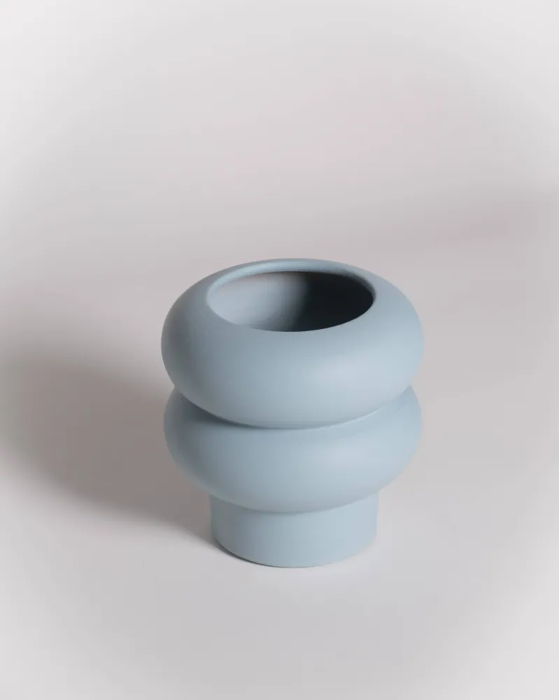 Ripple Vase Klein – Hellblau – Perfekt für Blumen – Neu