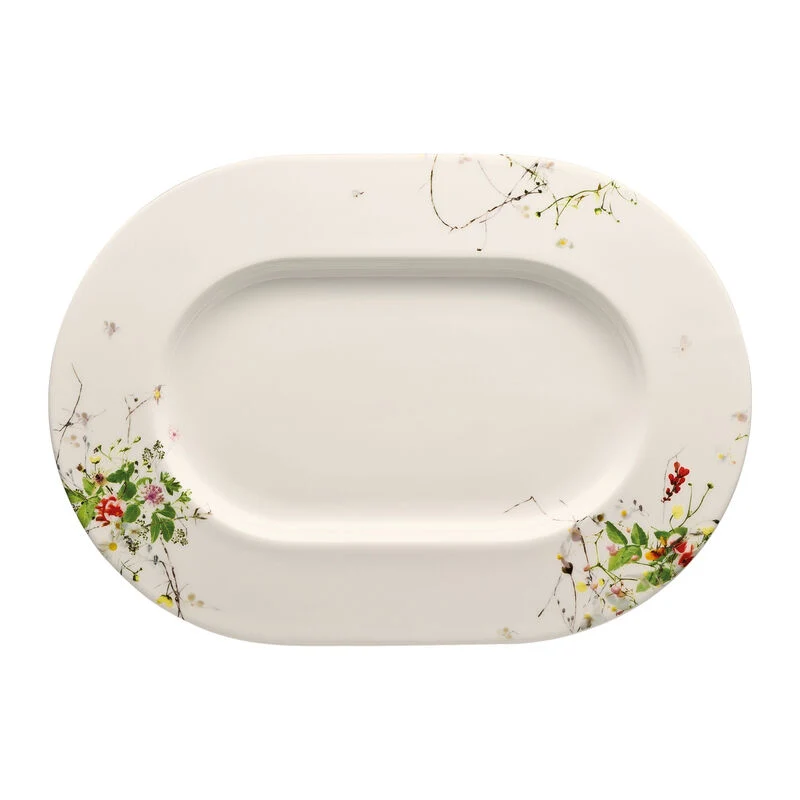 Rosenthal Brillance Fleurs Sauvages Ovaler Teller, 34 cm