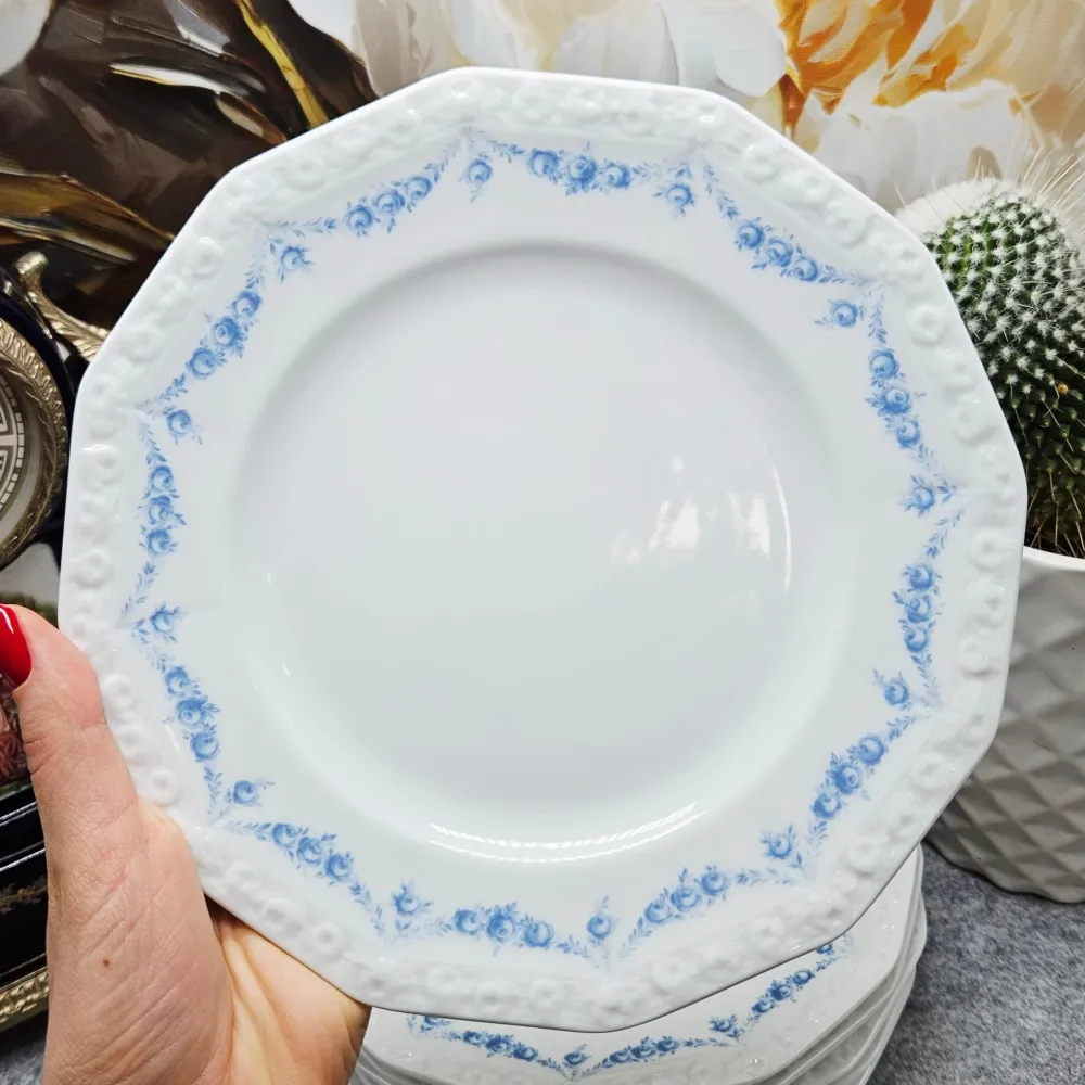 Satz von 6. Schöne, klassische Rosenthal Porzellan Dessertteller (19,5cm.)