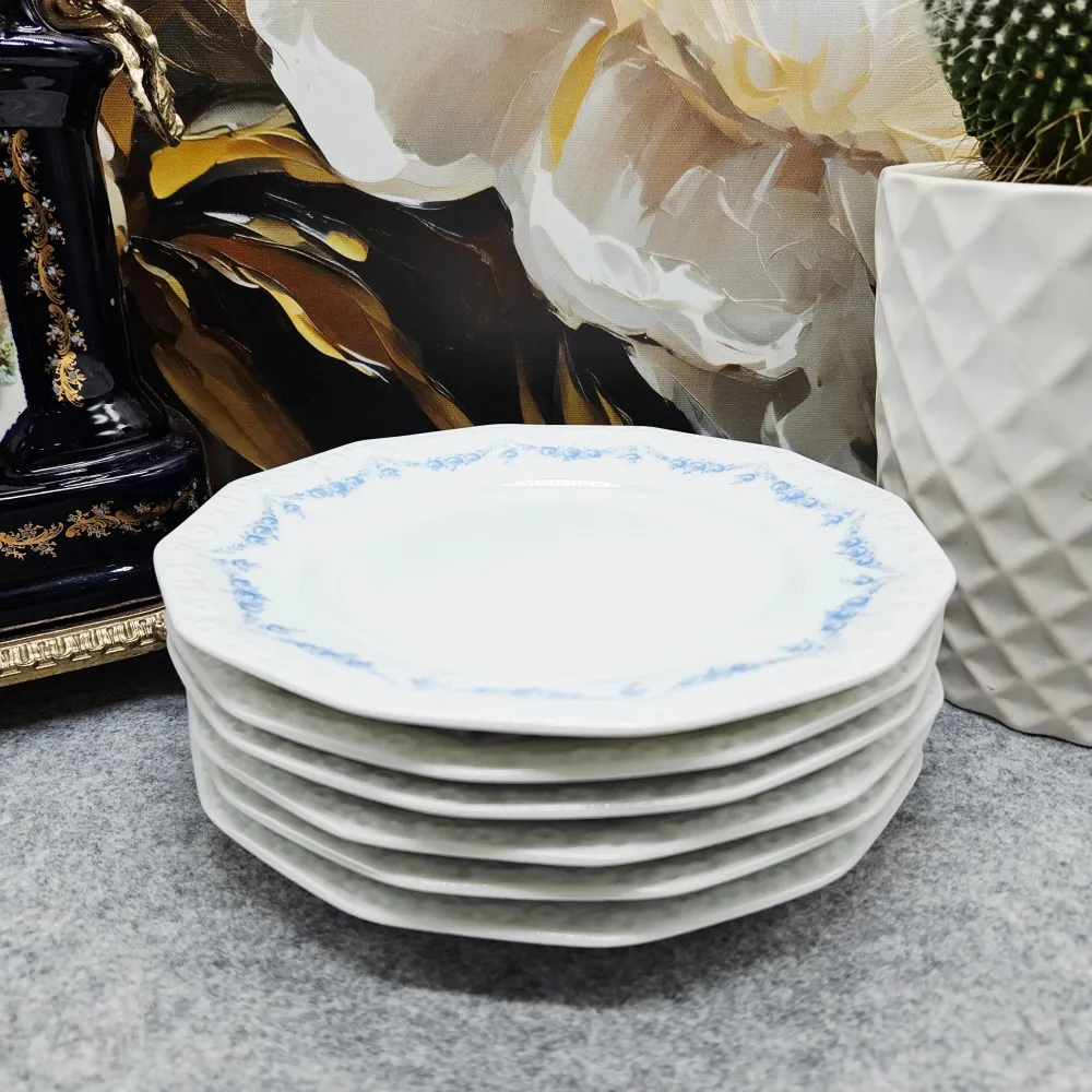 Satz von 6. Schöne, klassische Rosenthal Porzellan Dessertteller (19,5cm.)
