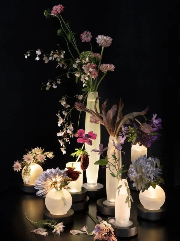 Serax Vase/Tischlampe LYS 2 von Ann Demeulemeester H36cm