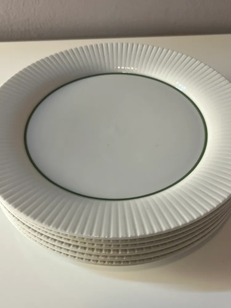 Set: 6x Kuchenteller Modulation Secunda grün von Tapio Wirkkala für Rosenthal