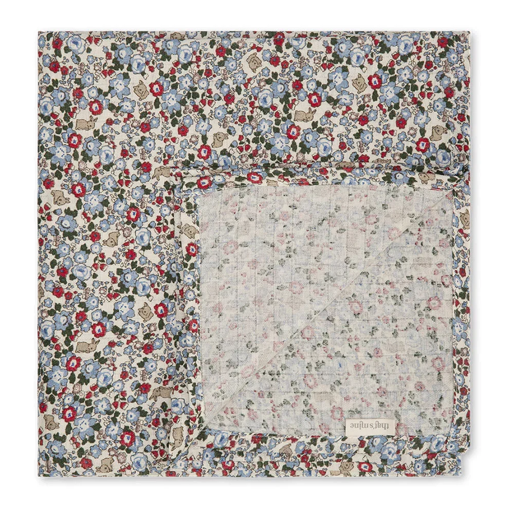 That's mine Musselin-Tuch Jan Flora bunnies rouge 120x120 cm