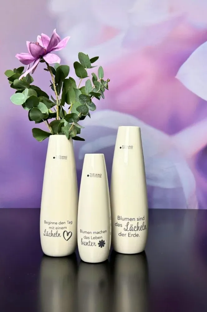 Tiziano Vase Manioli 22cm Beginne… ceme-weiß