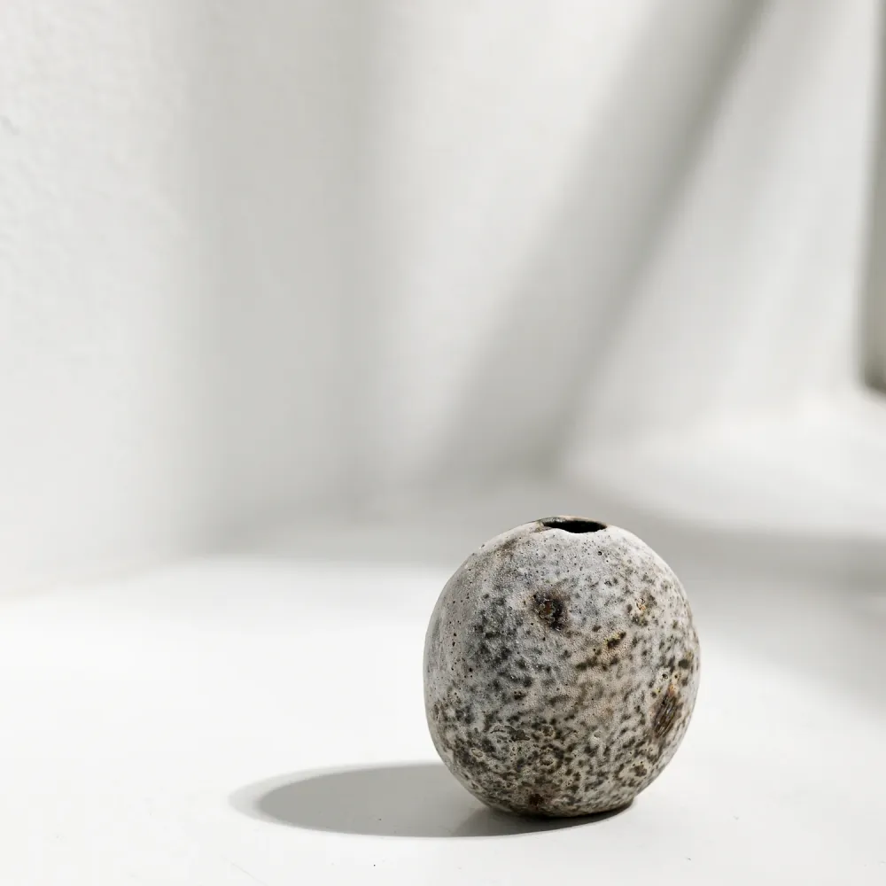 Tomoko Iwata, Vase, Kieselform | japanische Keramik (TI31)
