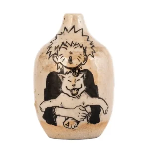 Vase Nr. 35385, Holzbrand/Keramik/Handbemalung
