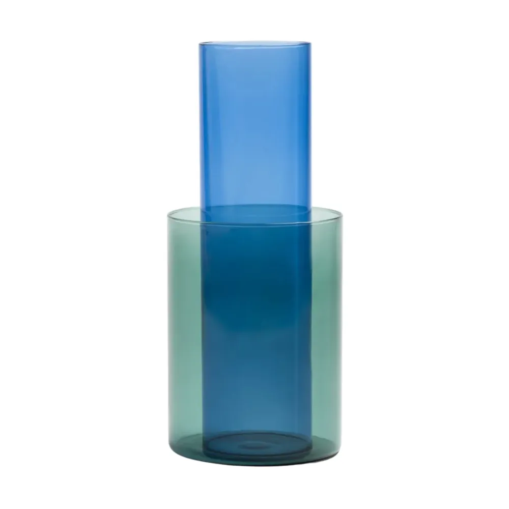 Vase AMPHI blau mit grünem