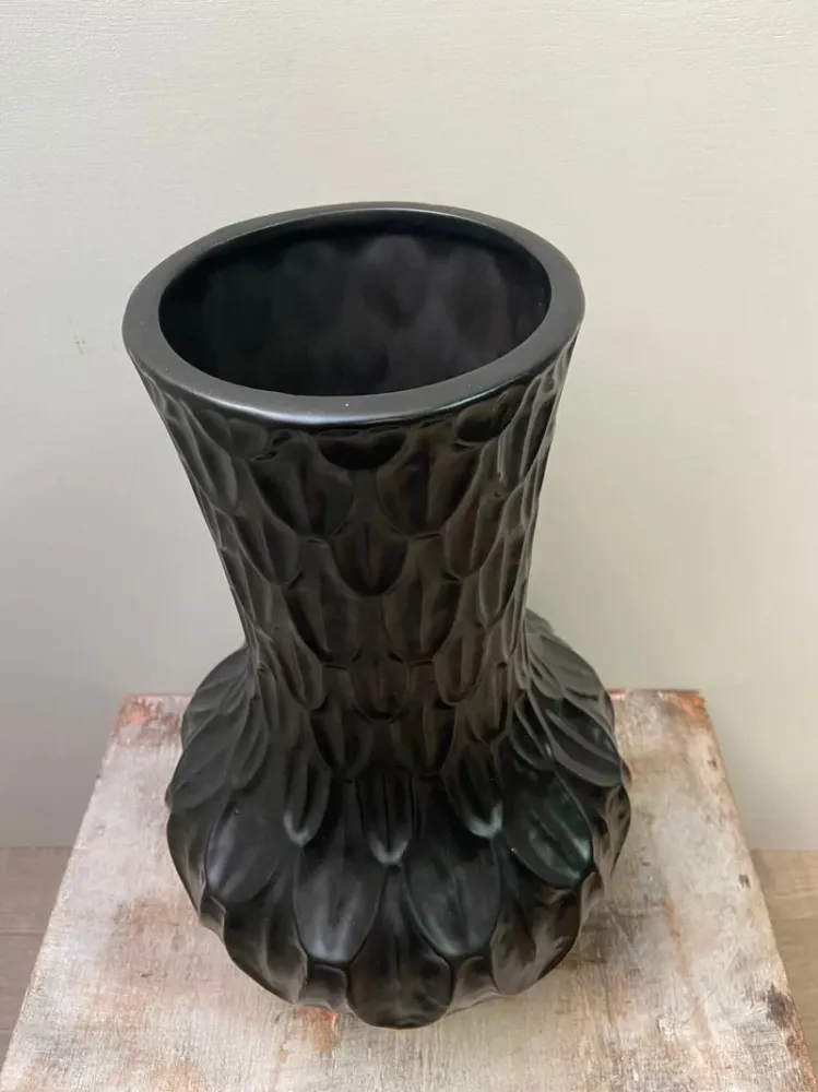 Vase Boa schwarz