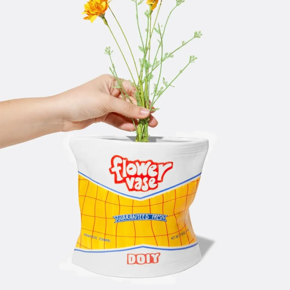 Vase „Chips Bag“ | DOIY | Einzigartige Vase für kreative Dekoideen