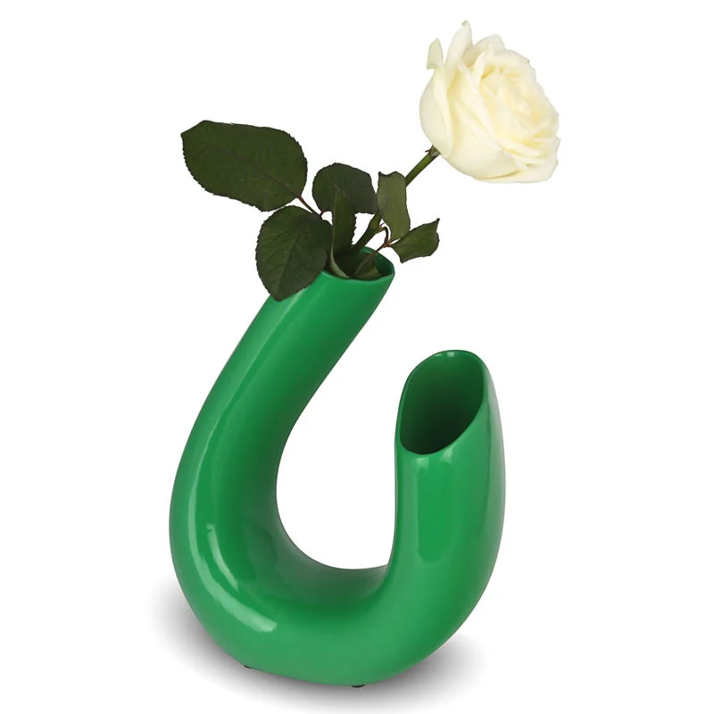 Vase Dekovase Curve grün von Casablanca H30cm