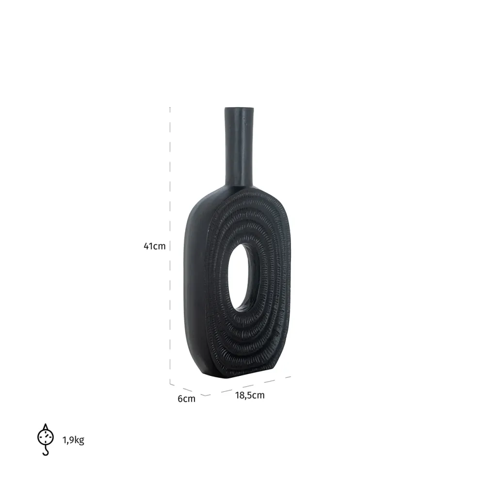 Vase Emar gross (Black)