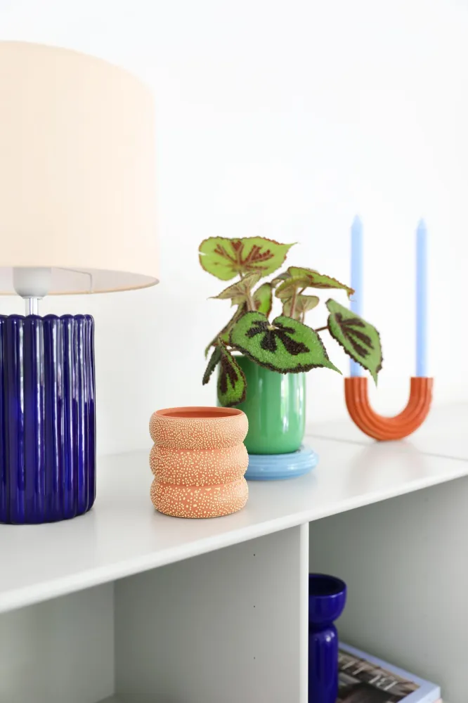 Vase FLAB orange mit Gelb
