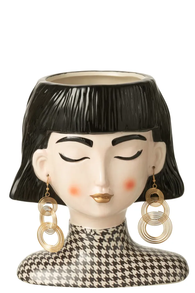 Vase Frauenkopf "Sixties Girl"