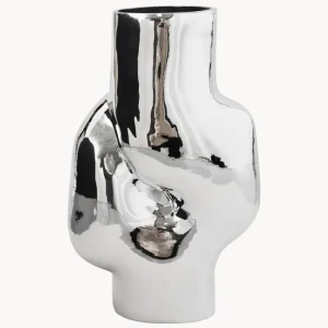 Vase Gleam glass high chrome HK Living