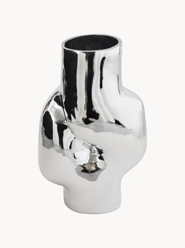 Vase Gleam glass high chrome HK Living