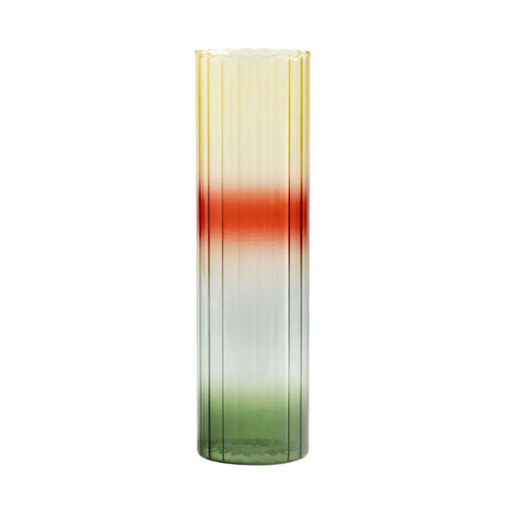 Vase GRADIENT ABEND gelb mit grün und rot