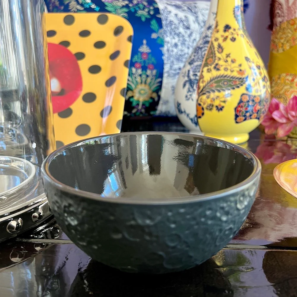 Vase Hybrid CHUNAR blau,gelb Ø16x36,5cm