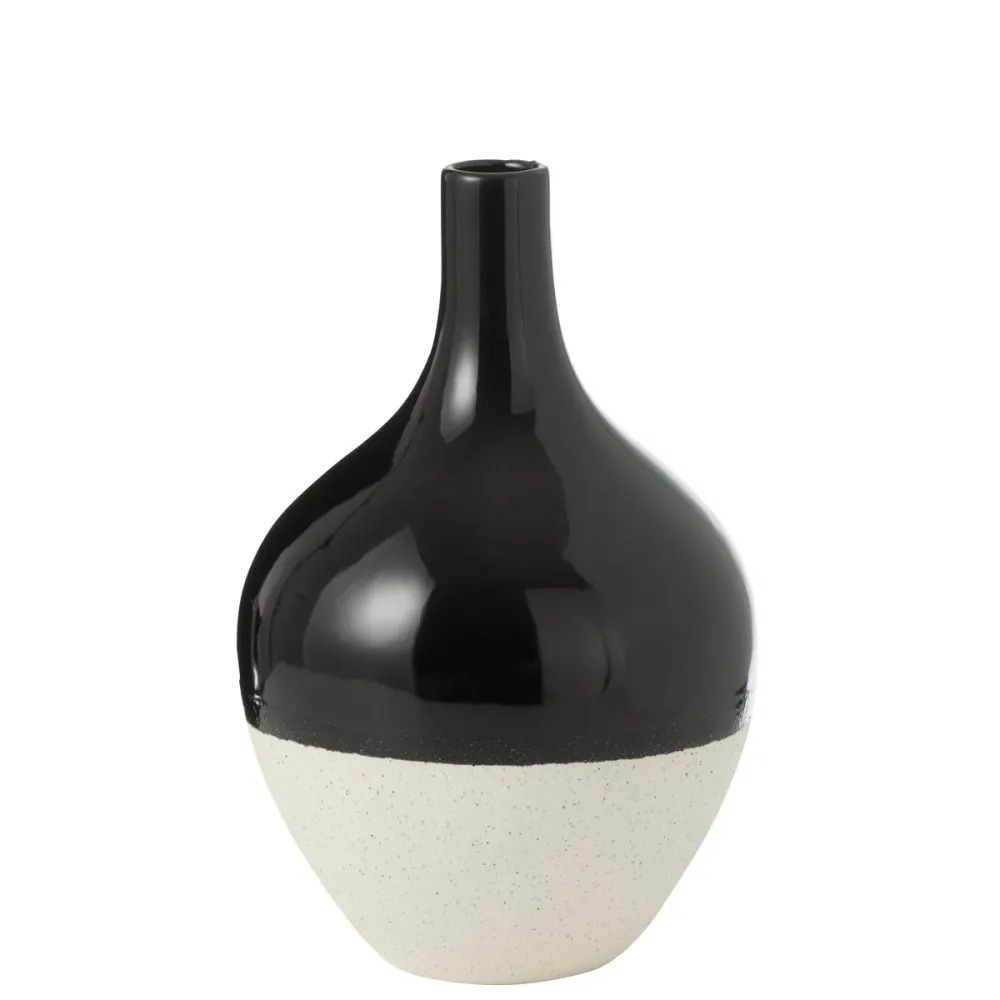 Vase IVA Porzellan Schwarz/Weiß – Große Designvase von J-Line