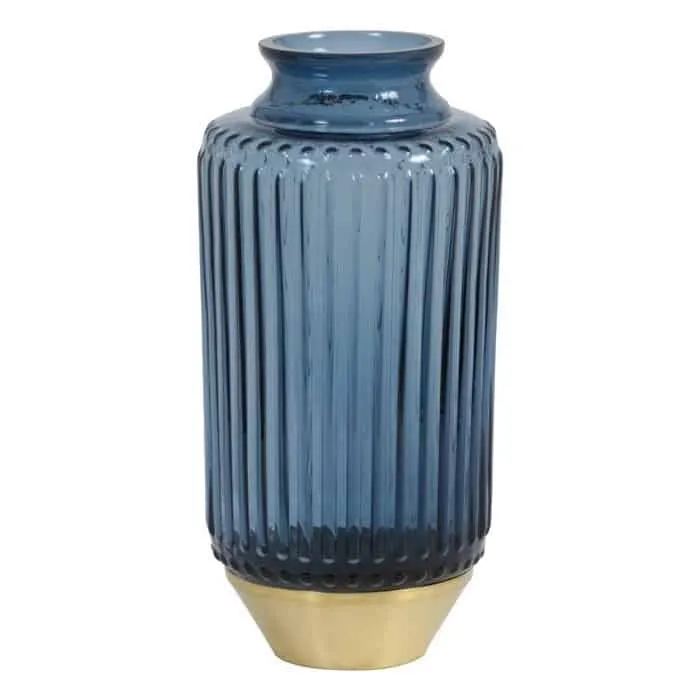 Vase JANEIRO Blau Ø10,5x21cm