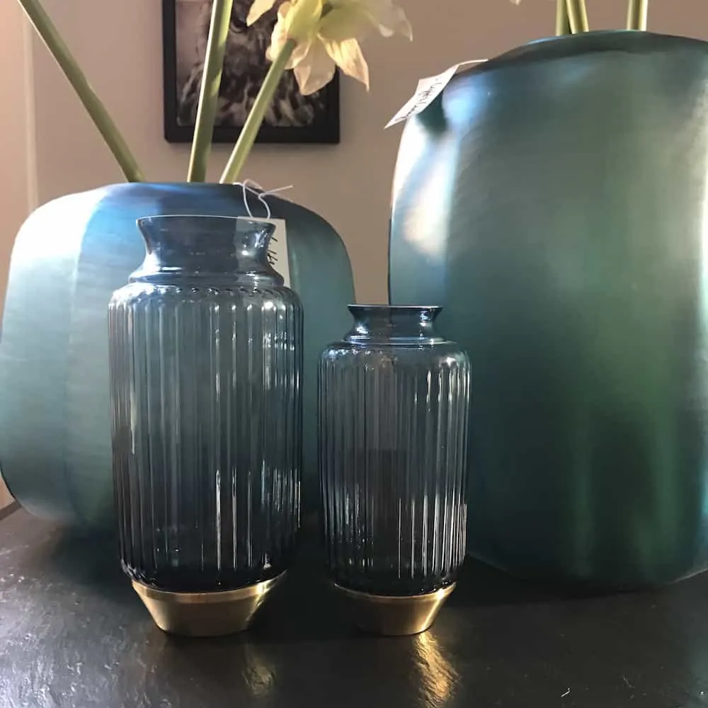 Vase JANEIRO Blau Ø10,5x21cm