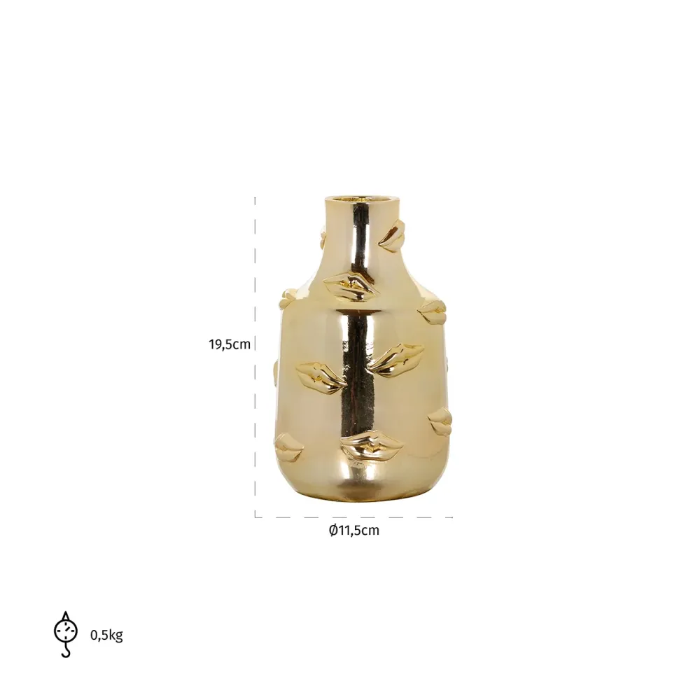 Vase Kisses gold klein (Gold)