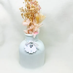 Vase „mint“ mit Trockenblumen