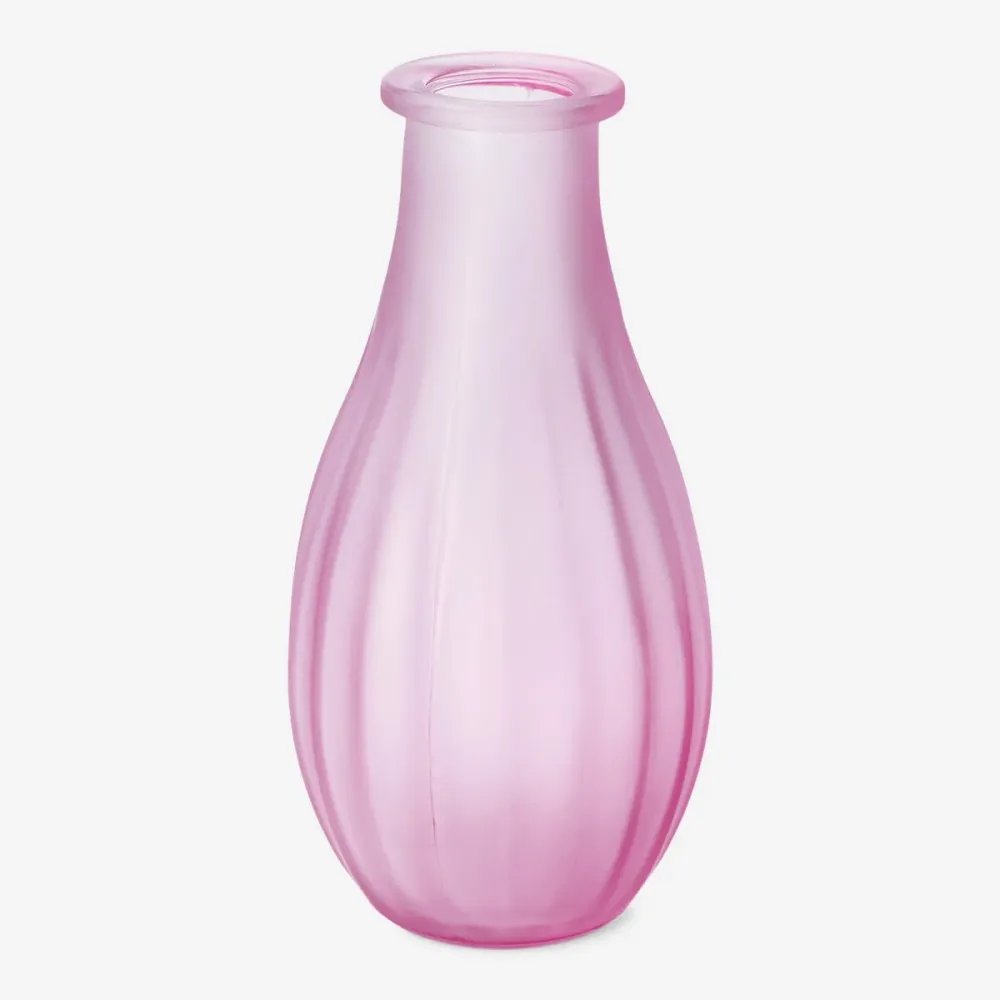 Vase mit gefrostetem rosa Finish