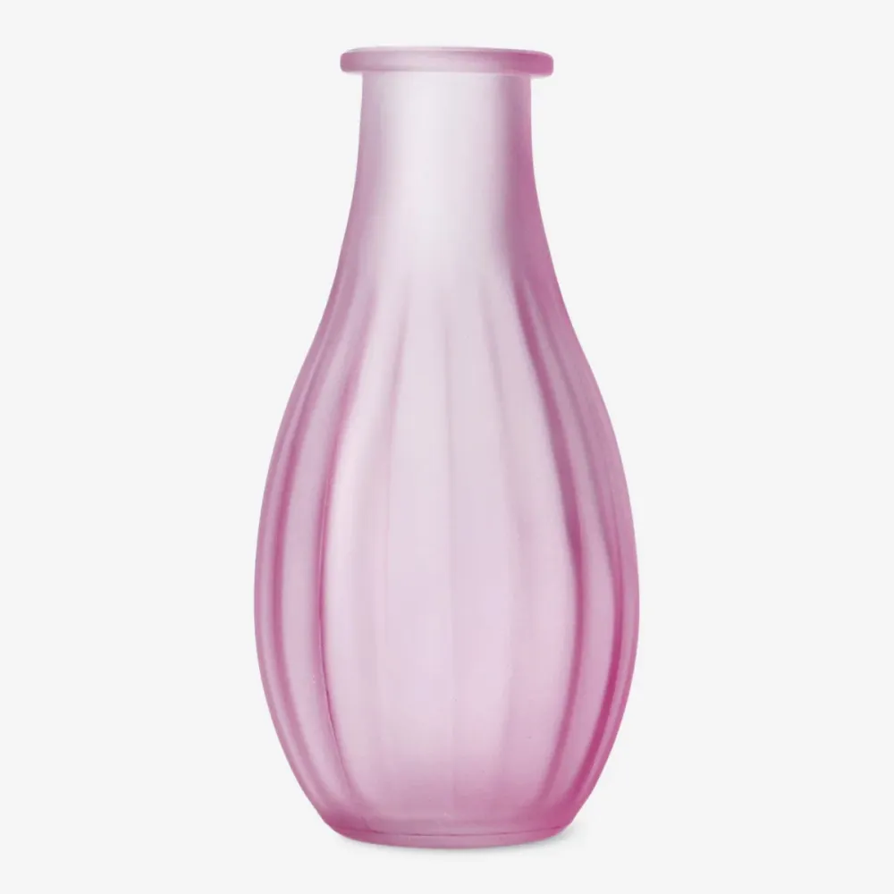 Vase mit gefrostetem rosa Finish