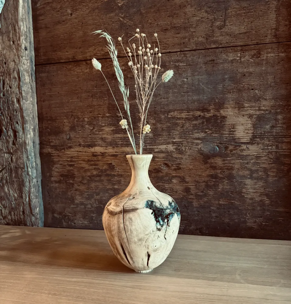 Vase • Orangenholz, ø 18 cm, H 16,5 cm