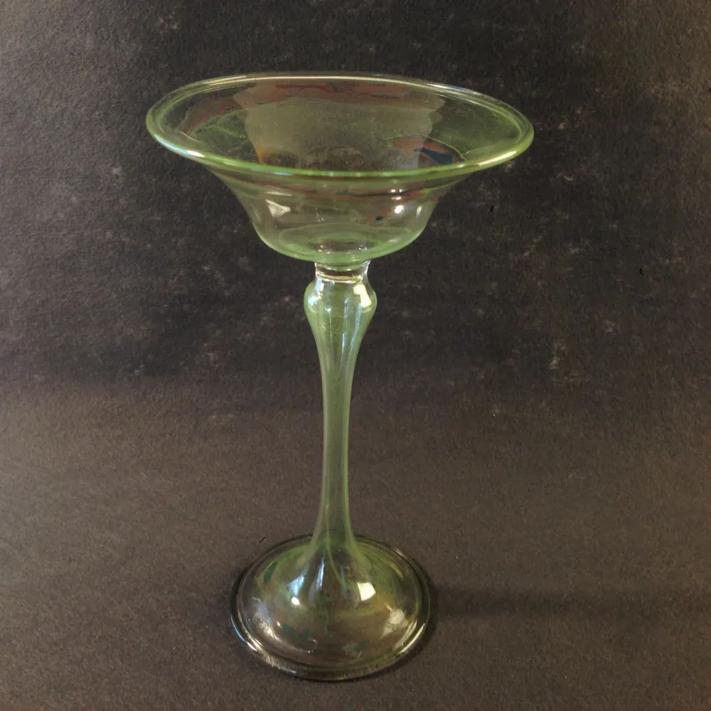 Vase Schale (sign.) 70er 80er Glas 18 cm Schälchen