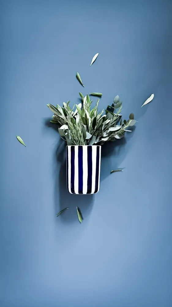 Vase "Stripes" handgemalt