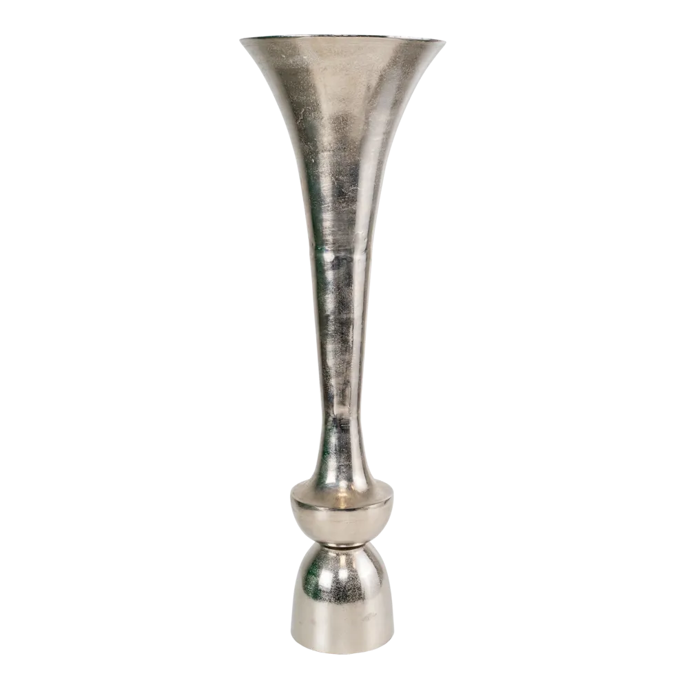 Vase Trompe Metall silber ø25,5x78cm
